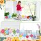 10 Pcs Spring Flower Wooden Decor Spring Table Decoration Rustic Tulip Daisy Wood Signs Floral Tiered Tray Decor Colorful Flower Centerpiece for Home Kitchen Shelf Decorations(Flower)